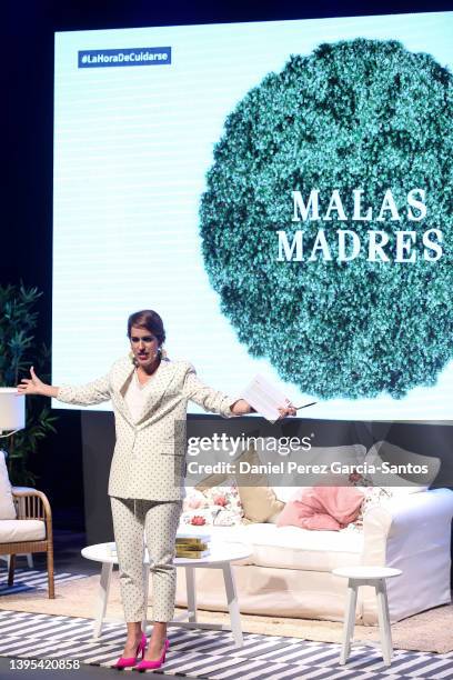 Laura Baena attends "La hora de Cuidarse" Tour on May 04, 2022 in Malaga, Spain. Malasmadres On Tour is a project that started in 2019 and includes...