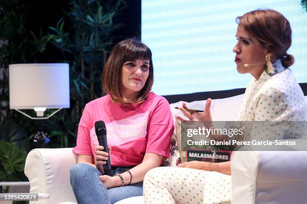 Rozalen and Laura Baena attend "La hora de Cuidarse" Tour on May 04, 2022 in Malaga, Spain. Malasmadres On Tour is a project that started in 2019 and...