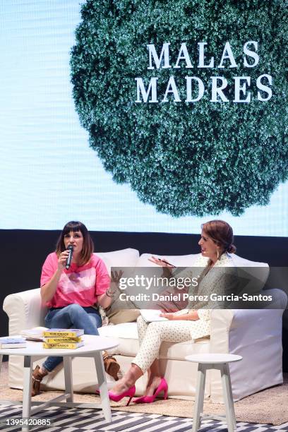 Rozalen and Laura Baena attend "La hora de Cuidarse" Tour on May 04, 2022 in Malaga, Spain. Malasmadres On Tour is a project that started in 2019 and...