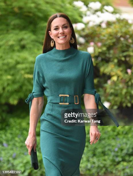 Catherine, Duchess of Cambridge arrives to present The Queen Elizabeth II Award for British Design at the Design Museum on May 04, 2022 in London,...