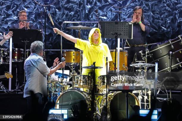 Zak Starkey of The Who performs onstage during The Who Hits Back! Tour on May 03, 2022 at Moody Center in Austin, Texas.
