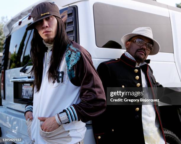 Rappers Taboo and Apl.de.ap of the hip hop group Black Eyed Peas in May, 2005 in Hollywood, California.