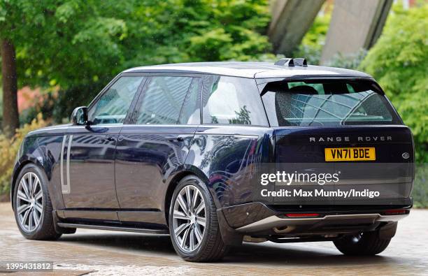 Catherine, Duchess of Cambridge's chauffeur driven Range Rover car seen as she presents The Queen Elizabeth II Award for British Design at the Design...