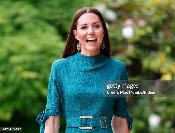 Catherine, Duchess of Cambridge arrives to present The Queen Elizabeth II Award for British Design at the Design Museum on May 4, 2022 in London,...