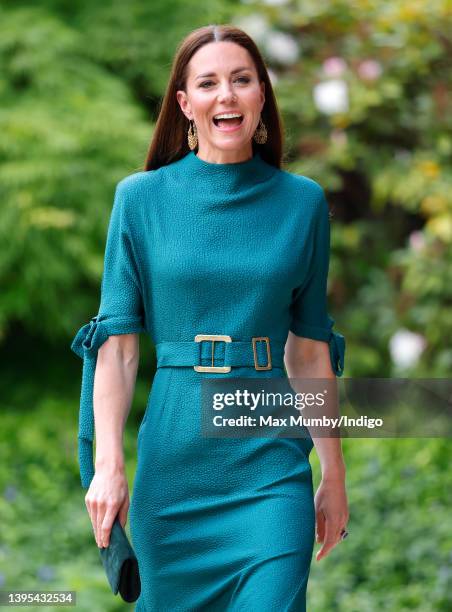 Catherine, Duchess of Cambridge arrives to present The Queen Elizabeth II Award for British Design at the Design Museum on May 4, 2022 in London,...