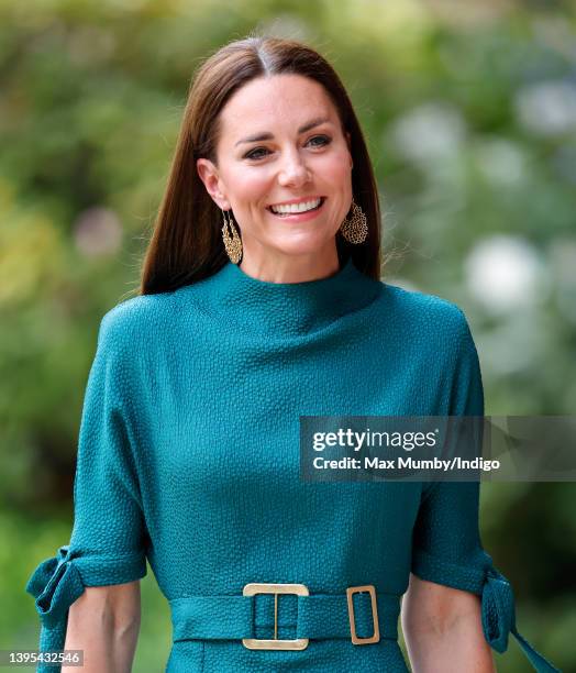 Catherine, Duchess of Cambridge arrives to present The Queen Elizabeth II Award for British Design at the Design Museum on May 4, 2022 in London,...