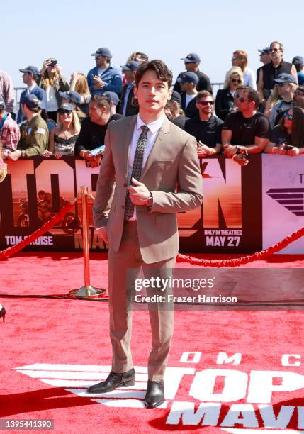 Manny Jacinto attends the "Top Gun: Maverick" world premiere on May 04, 2022 in San Diego, California.