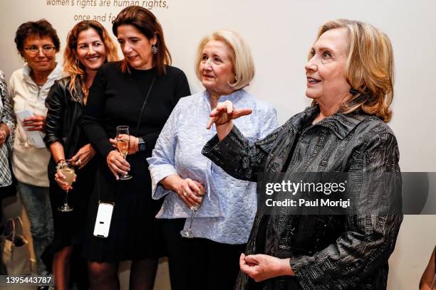 Former Secretary of State Hillary Clinton attends the Vital Voices Global Headquarters for Women's Leadership grand opening on May 04, 2022 in...