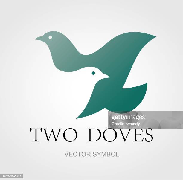 ilustraciones, imágenes clip art, dibujos animados e iconos de stock de diseño de símbolos de palomas - paloma ave