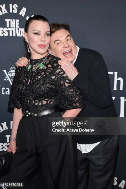Debi Mazar and Mike Myers attend NETFLIX IS A JOKE PRESENTS - Pentaverate Premiere + After Party on May 04, 2022 in Los Angeles, California.