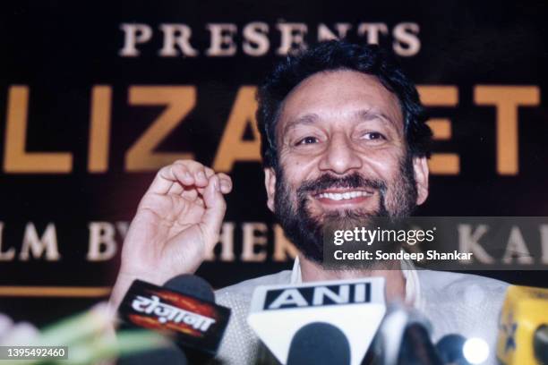 Film director Shekhar Kapur addresses a press conference in New Delhi prior to the release of his world acclaimed film “Elizabeth.” The film raised...