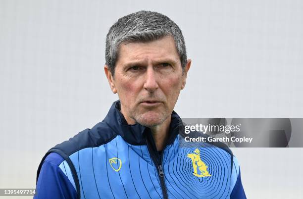 Warwickshire coach Mark Robinson ahead of the LV= Insurance County Championship match between Lancashire and Warwickshire at Emirates Old Trafford on...