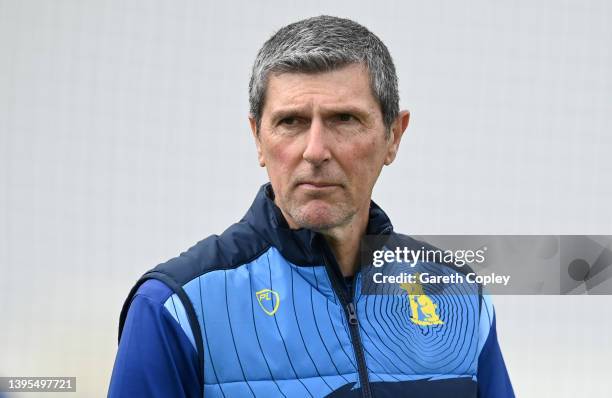 Warwickshire coach Mark Robinson ahead of the LV= Insurance County Championship match between Lancashire and Warwickshire at Emirates Old Trafford on...