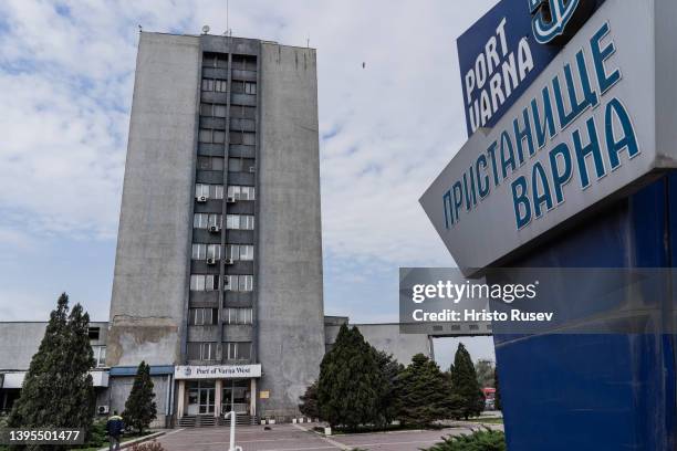 The administrative building of Varna West Port on May 5, 2022 in Varna, Bulgaria. Bulgaria's parliament voted and pledged to provide technical...
