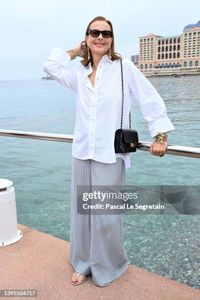 Carole Bouquet attends the Chanel Cruise 2023 Collection on May 05, 2022 in Monte-Carlo, Monaco.