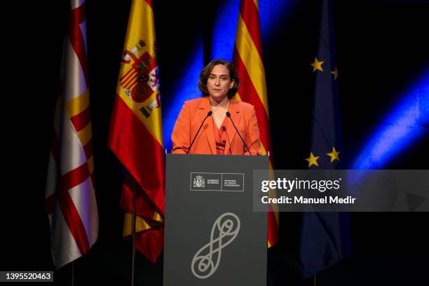 Ada Colau, mayor of Barcelona, attends the 'Investigation National Awards' at CCIB on May 5, 2022 in Barcelona, Spain.