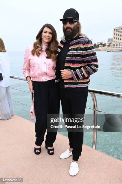 Amandine de la Richardiere and Sebastien Tellier attend the Chanel Cruise 2023 Collection on May 05, 2022 in Monte-Carlo, Monaco.
