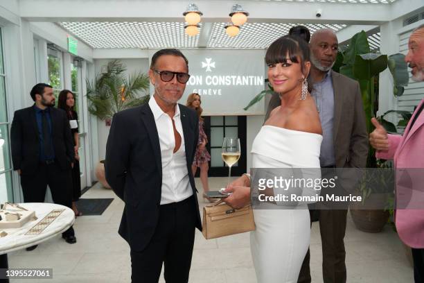 Javier Perrigo And Suzanne Charlton Attend Haute Living Cover Celebration With Thomas Keller at The Four Seasons Hotel on May 04, 2022 in Miami,...