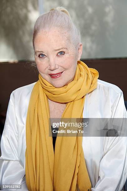 Sally Kirkland poses at private portrait session on February 22, 2012 in West Hollywood, California.