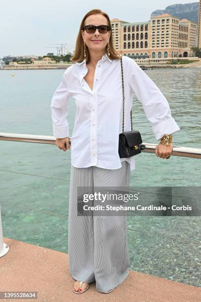 Carole Bouquet attends the Chanel Cruise 2023 Collection on May 05, 2022 in Monte-Carlo, Monaco.