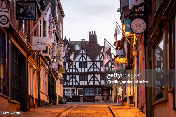 leigh-pemberton house, steep hill, lincoln, england - lincoln lincolnshire - fotografias e filmes do acervo