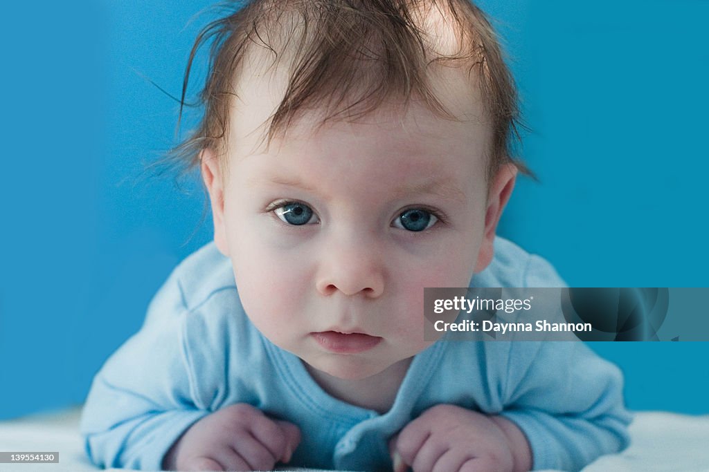 Baby boy in blue