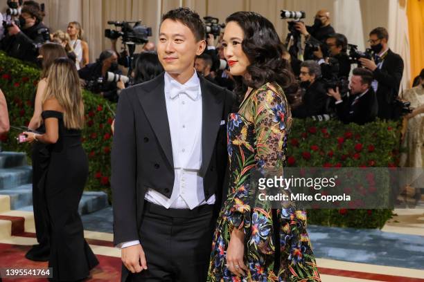 Shou Zi Chew and Vivian Kao attend The 2022 Met Gala Celebrating "In America: An Anthology of Fashion" at The Metropolitan Museum of Art on May 02,...