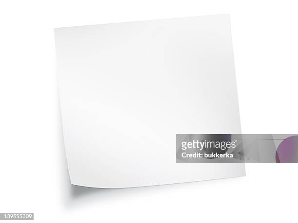white paper note background - bent stock pictures, royalty-free photos & images