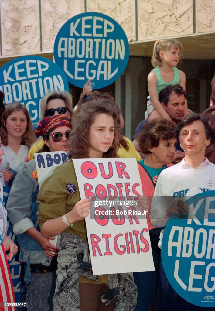 Pro Choice supporters at Planned Parenthood Facility