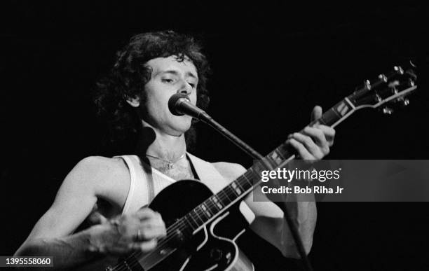 Scottish Singer, songwriter and musician Donovan performs in concert at the Long Beach Arena, September 27, 1977 in Long Beach, California.