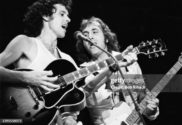 Scottish Singer, songwriter and musician Donovan performs in concert at the Long Beach Arena, September 27, 1977 in Long Beach, California.