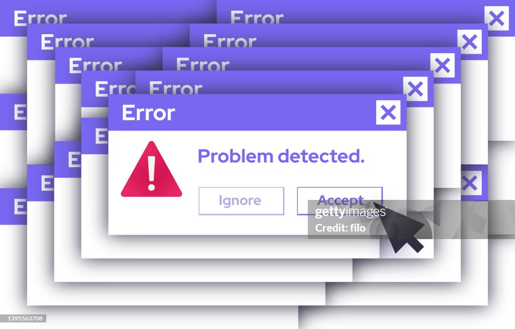 Error Message Operating System Problem Computer Screen