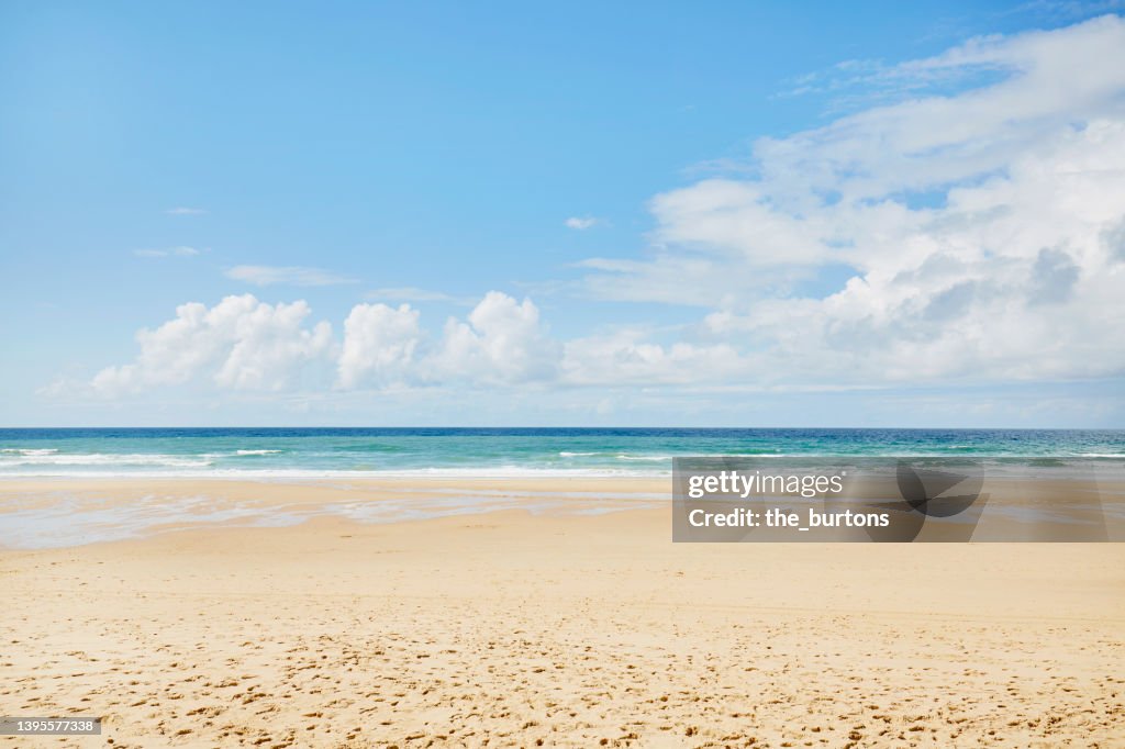 Beach, sea and sky at a sunny day