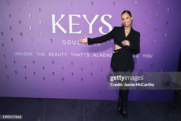 Alicia Keys attends the Keys Soulcare Color Care launch event on May 03, 2022 in New York City.