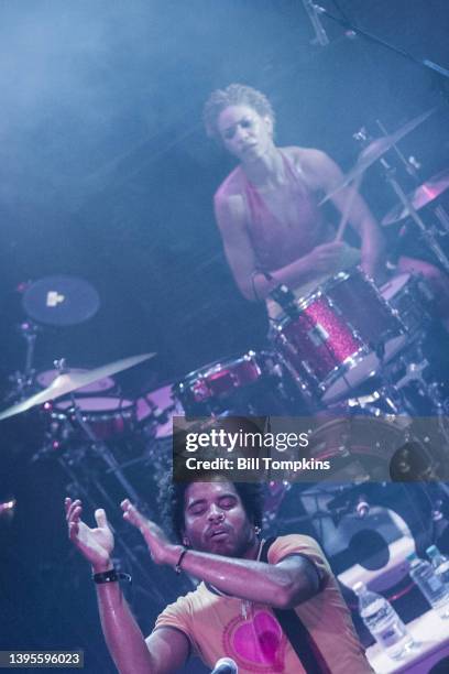 July 2003: MANDATORY CREDIT Bill Tompkins/Getty Images Lenny Kravitz performs July 2003 in Miami.