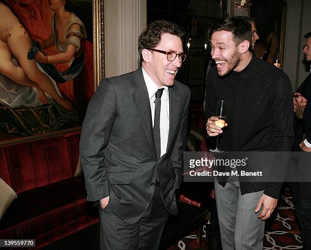 Rob Brydon and Will Young attend a private dinner hosted by editor of British GQ Dylan Jones and Chairman of the BFC Harold Tillman to celebrate...