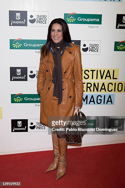 Journalist Alicia Senovilla attends the International Magicians Festival at Circo Price Theatre on February 22, 2012 in Madrid, Spain.