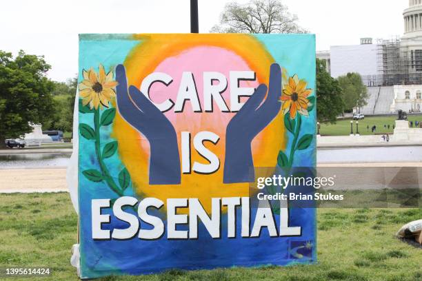 General view of Home Care Workers Urge Congress To Finish The Job, Protect Medicaid, And Invest In Care rally at Union Square on May 05, 2022 in...