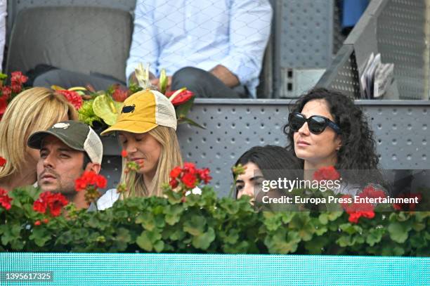 Maribel Nadal and Francisca Perello attend Rafa Nadal's match at the Mutua Madrid Open, May 5 in Madrid, Spain.