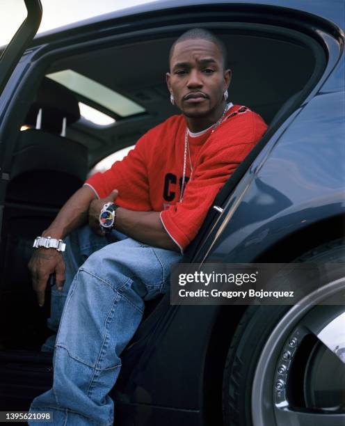 Rapper Cam'ron of Roc-A-Fella Records in June, 2002 in Fort Lee, New Jersey.