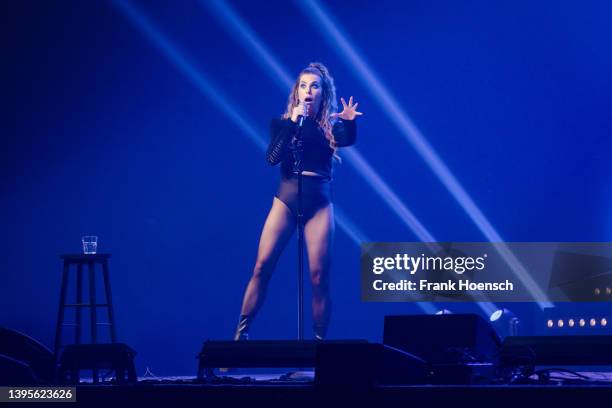 German comedian Ines Anioli performs at the Columbiahalle on May 5, 2022 in Berlin, Germany.