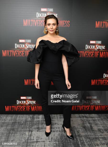 Elizabeth Olsen attends the NY special screening of Doctor Strange in the Multiverse of Madness on May 05, 2022 in New York City.