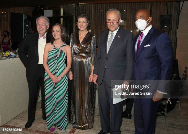 Liz Peek, Jeff Peek, Kathy Brown, Diana Taylor, U.S. Senate Majority Leader Chuck Schumer , and New York City Mayor Eric Adams attends the New York...