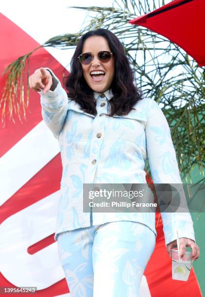 Melissa Fumero performs onstage during Blockbuster Trivia Game Night, presented by Netflix is a Joke, outdoors at Hollywood Palladium on May 05, 2022...