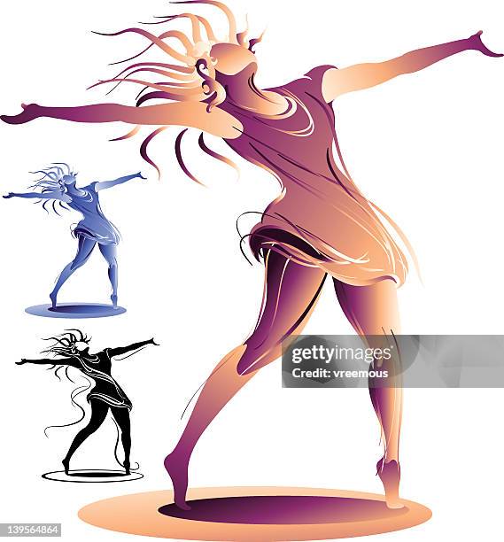 star - cabaret dancer stock illustrations