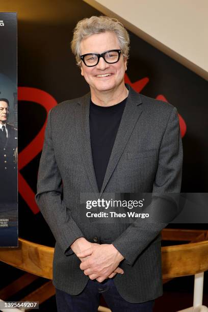 Colin Firth attends Netflix's Operation Mincemeat Special Screening with Q&A at Paris Theatre on May 05, 2022 in New York City.