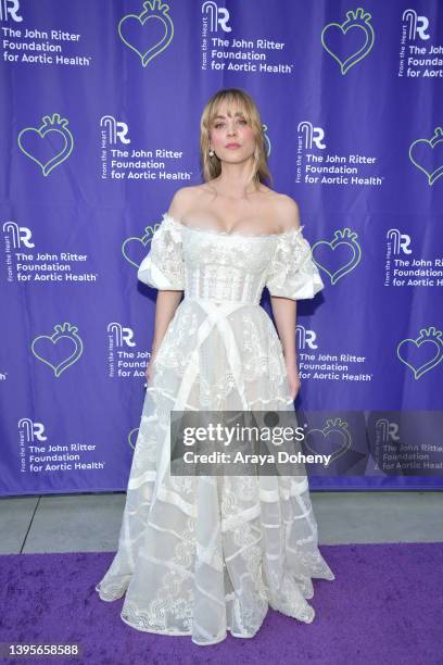 Kaley Cuoco attends as the John Ritter Foundation for Aortic Health hosts an Evening from the Heart LA 2022 Gala at Valley Relics Museum on May 05,...