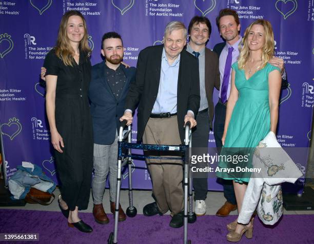 Members of the Ritter family pose with Jason Ritter, Tyler Ritter and Leila Parma as the John Ritter Foundation for Aortic Health hosts an Evening...