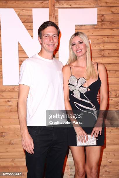 Jared Kushner and Ivanka Trump attend Day 1 of American Express Presents CARBONE Beach at Carbone on May 05, 2022 in Miami Beach, Florida.