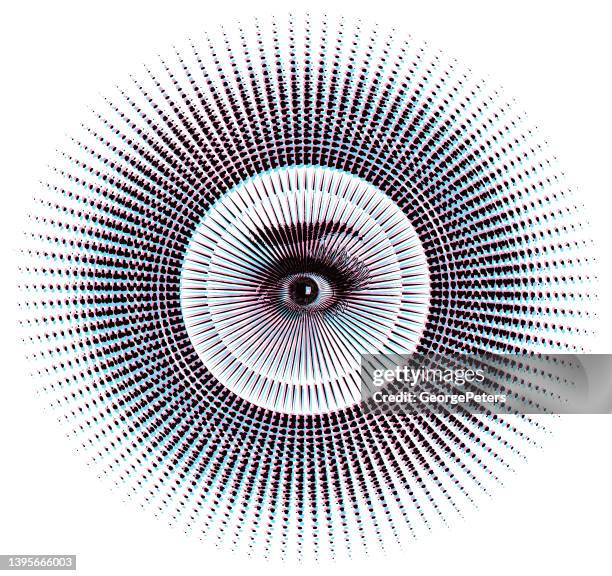 all seeing eye with light beams - third eye vector stock illustrations